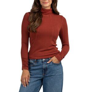 WEARABLES BY XCVI Mahogany Ribbed Sorren Turtleneck Sweater